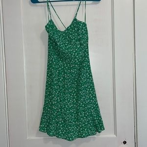 NWT Zara Floral Green Dress